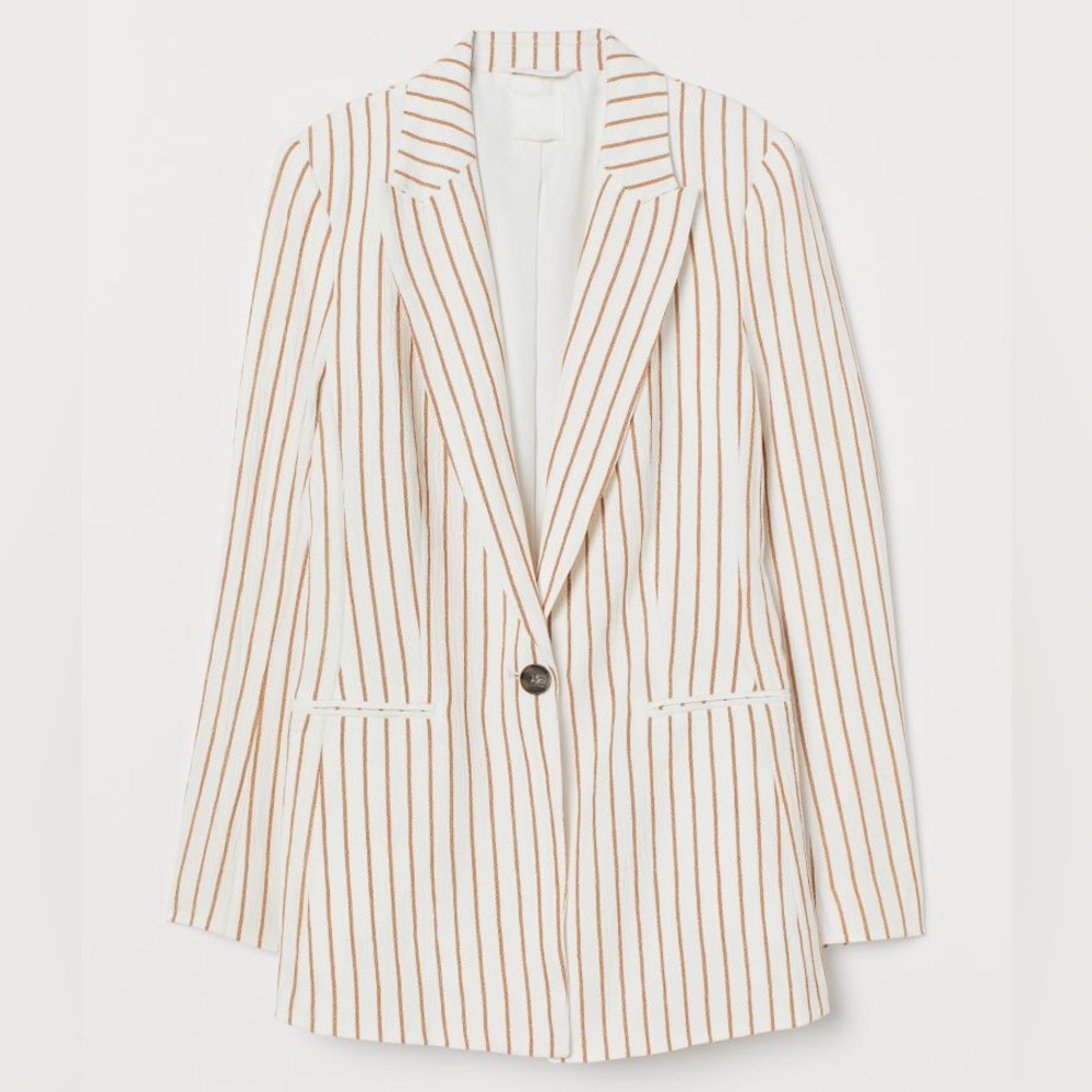H&M striped blazer